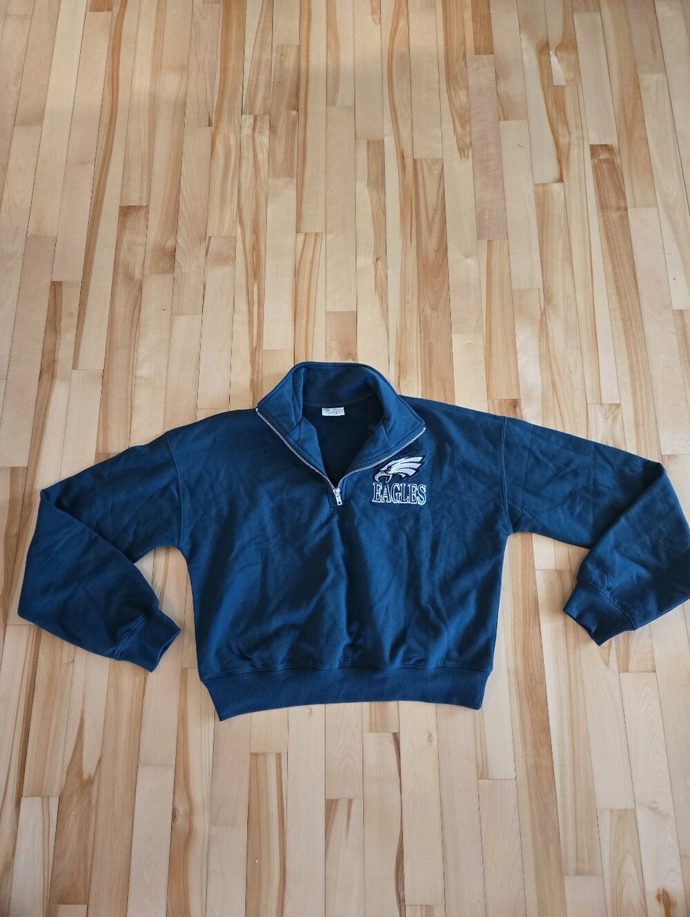 NFL Eagles Teal Quarter-Zip Pullover XS Tall